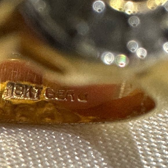 18k GE plated ring with gem stones - Picture 4 of 4